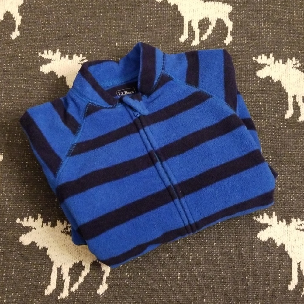 LLBean footed fleece pajamas.  Size boys 3T